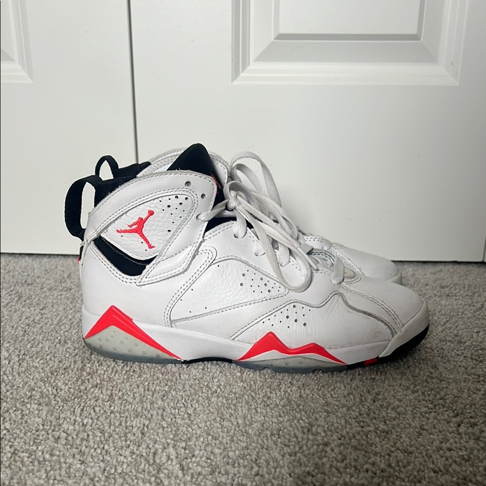 Jordan Retro White and Red High-Top Sneakers